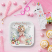 Wasserfarbenfrohe Osterfrühlingszucht Pappteller (Party)