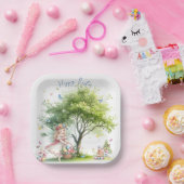 Wasserfarbenfrohe Osterfrühlingszucht Pappteller (Party)