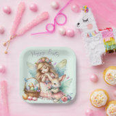 Wasserfarbenfrohe Osterfrühlingszucht Pappteller (Party)