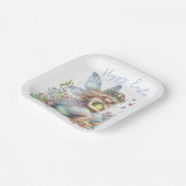 Wasserfarbenfrohe Osterfrühlingszucht Pappteller (Gewinkelt)