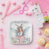 Wasserfarbenfrohe Osterfrühlingszucht Pappteller (Party)