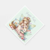 Wasserfarbenfrohe Osterfrühlingszucht Serviette (Ecke)