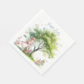 Wasserfarbenfrohe Osterfrühlingszucht Serviette (Ecke)