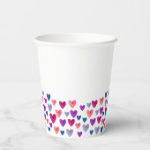 Wasserfarbenfrohe Papier-Cup Pappbecher (Rückseite)