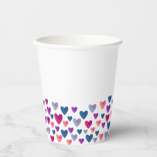 Wasserfarbenfrohe Papier-Cup Pappbecher (Vorderseite)