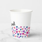 Wasserfarbenfrohe Papier-Cup Pappbecher (Links)