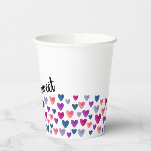 Wasserfarbenfrohe Papier-Cup Pappbecher (Links)