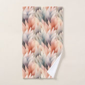 Wasserfarbenfrohe Pastellfeder Badhandtuch Set (Handtuch)