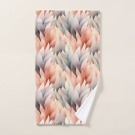 Wasserfarbenfrohe Pastellfeder Badhandtuch Set (Handtuch)