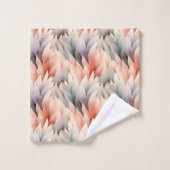 Wasserfarbenfrohe Pastellfeder Badhandtuch Set (Waschlappen)