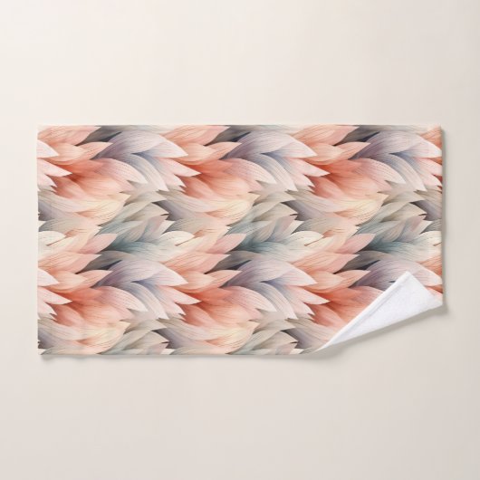 Wasserfarbenfrohe Pastellfeder Badhandtuch Set (Handtuch)