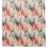 Wasserfarbenfrohe Pastellfeder Duschvorhang (Vorderseite)