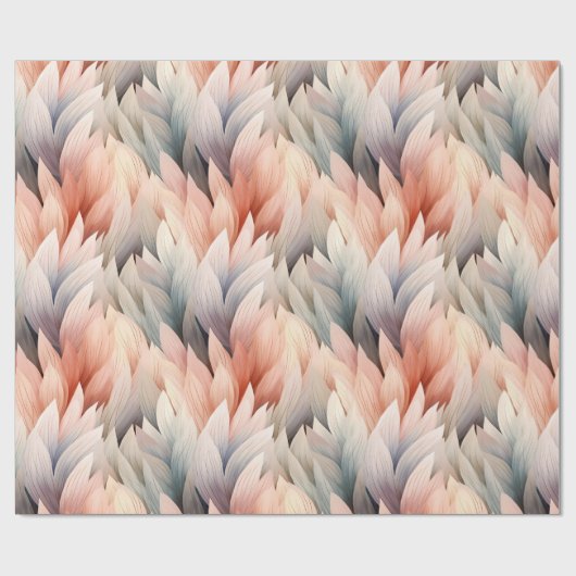 Wasserfarbenfrohe Pastellfeder Geschenkpapier (Flach)