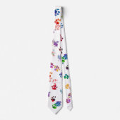 Wasserfarbenfrohe Paws Krawatte (Vorderseite)