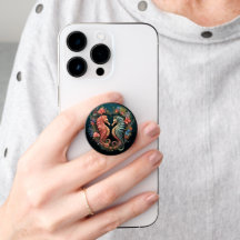 Wasserfarbenfrohe Pferde Handy Pop Socket