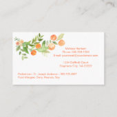 Wasserfarbenfrohe Pfirsiche und MOMY-Karte Visitenkarte (Rückseite)