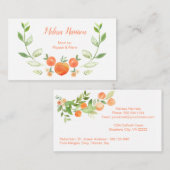 Wasserfarbenfrohe Pfirsiche und MOMY-Karte Visitenkarte (Vorne/Hinten)