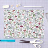 Wasserfarbenfrohe Pilze und Blätter Muster Seidenpapier (Handwerk)