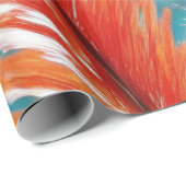 Wasserfarbenfrohe Plumage: Weichfedermuster Geschenkpapier (Rolleneckpunkt)