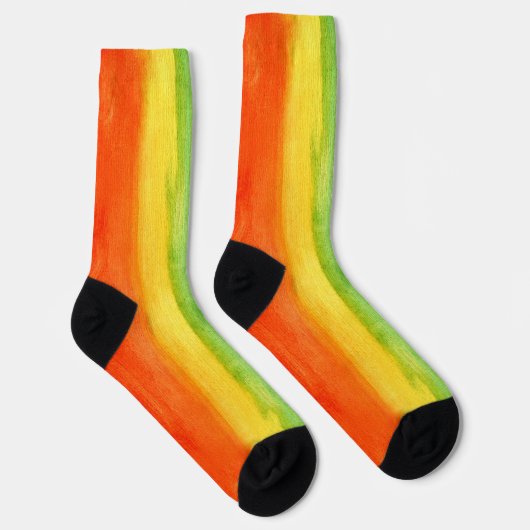 Wasserfarbenfrohe Regenbogen Niedlich Socken (Rechts)
