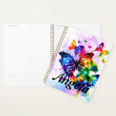 Wasserfarbenfrohe Regenbogen-Schmetterlinge-Planer Planer (Anzeige)