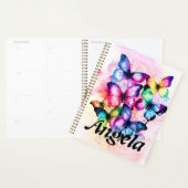 Wasserfarbenfrohe Regenbogen-Schmetterlinge-Planer Planer (Anzeige)