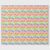 Wasserfarbenfrohe Regenbogenschlangen in Weiß Geschenkpapier (Flach)