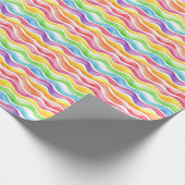 Wasserfarbenfrohe Regenbogenschlangen in Weiß Geschenkpapier (Ecke)