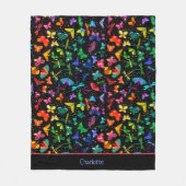 Wasserfarbenfrohe Regenbogenschmetterlinge Kinder Fleecedecke (Vorderseite)