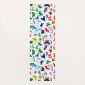 Wasserfarbenfrohe Regenbogenschmetterlinge Kinder Yogamatte (Rückseite)