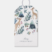 Wasserfarbenfrohe Rentiere im Waldurlaub Geschenkanhänger (Vorderseite)