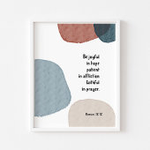 Wasserfarbenfrohe Römer 12:12 Poster