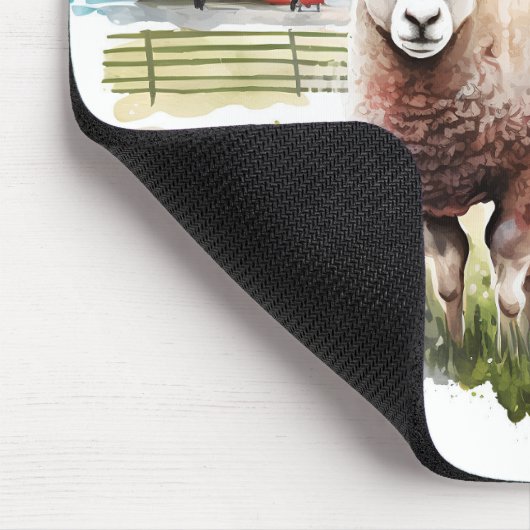 Wasserfarbenfrohe Schafe Mousepad (Ecke)
