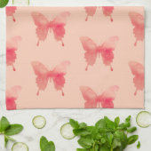 Wasserfarbenfrohe Schmetterlinge - Korallen und Pf Geschirrtuch (Gefaltet)
