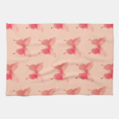 Wasserfarbenfrohe Schmetterlinge - Korallen und Pf Geschirrtuch (Horizontal)