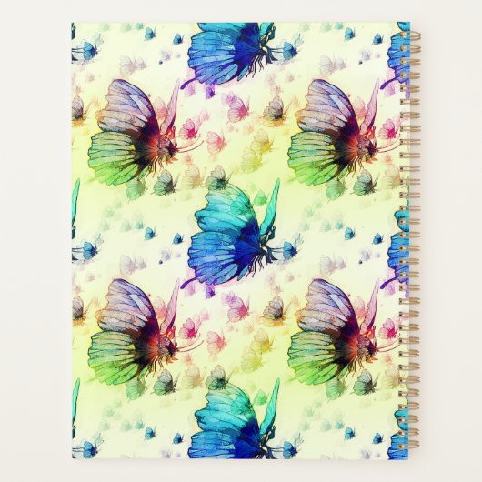 Wasserfarbenfrohe Schmetterlinge Planer (Rückseite)