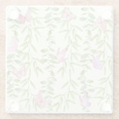 Wasserfarbenfrohe Schmetterlinge und weinender Wil Glasuntersetzer (Rückseite)