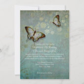 Wasserfarbenfrohe Schmetterlinge w Moderne Blumenh Einladung (Rückseite)