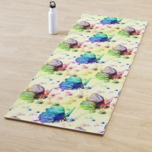 Wasserfarbenfrohe Schmetterlinge Yoga Mat Yogamatte