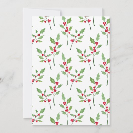 Wasserfarbenfrohe Sprigs und Muster Einladung (Rückseite)