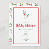 Wasserfarbenfrohe Sprigs und Muster Einladung (Vorne/Hinten)