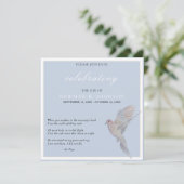 Wasserfarbenfrohe Trauertaubenfeier des Lebens Einladung (Stehend Vorderseite)