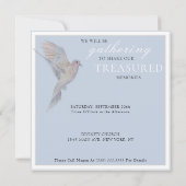 Wasserfarbenfrohe Trauertaubenfeier des Lebens Einladung (Rückseite)