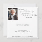 Wasserfarbenfrohe Trauertaubenfeier zum Foto des L Einladung (Rückseite)