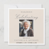 Wasserfarbenfrohe Trauertaubenfeier zum Foto des L Einladung (Vorderseite)