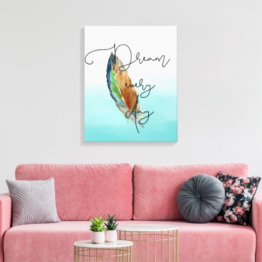 Wasserfarbenfrohe Träume Leinwanddruck (Insitu (Wohnzimmer))