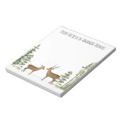 Wasserfarbenfrohe Waldhirsche Notizblock (Rotiert)