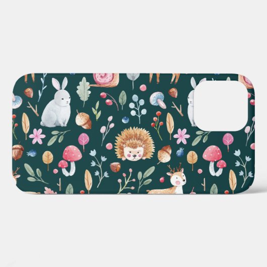 Wasserfarbenfrohe Waldkindermuster Case-Mate iPhone Hülle (Rückseite (Horizontal))