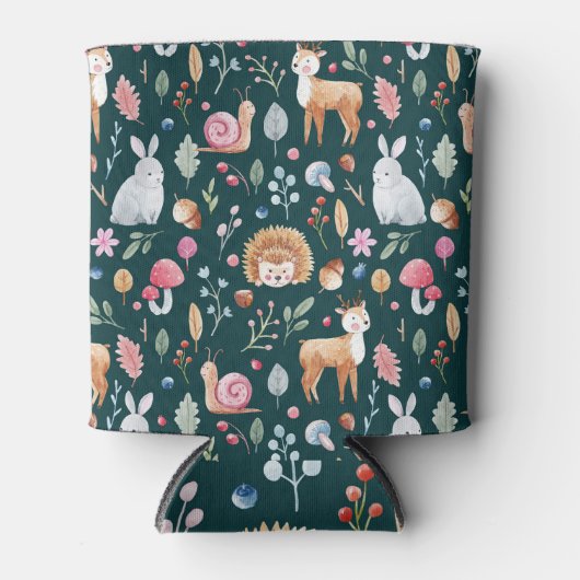 Wasserfarbenfrohe Waldkindermuster Dosenkühler (Vorderseite)