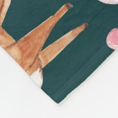 Wasserfarbenfrohe Waldkindermuster Fleecedecke (Ecke)